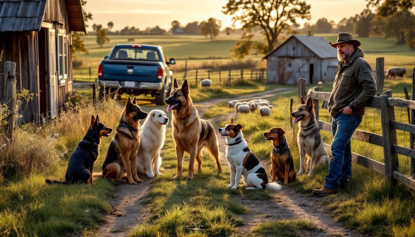 ontdek 7 hondenrassen die het platteland veiliger maken door hun beschermende en waakzame eigenschappen.