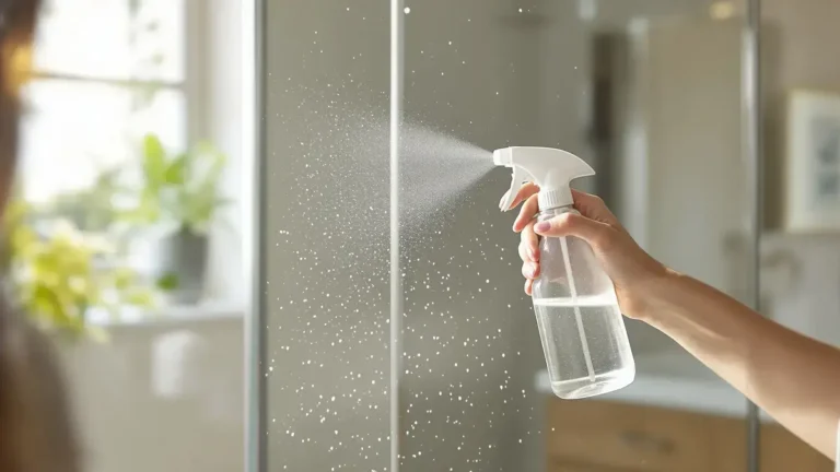 Een azijnspray om glazen douchedeuren schoon te houden: waarom dagelijks gebruik ophoping van vuil voorkomt