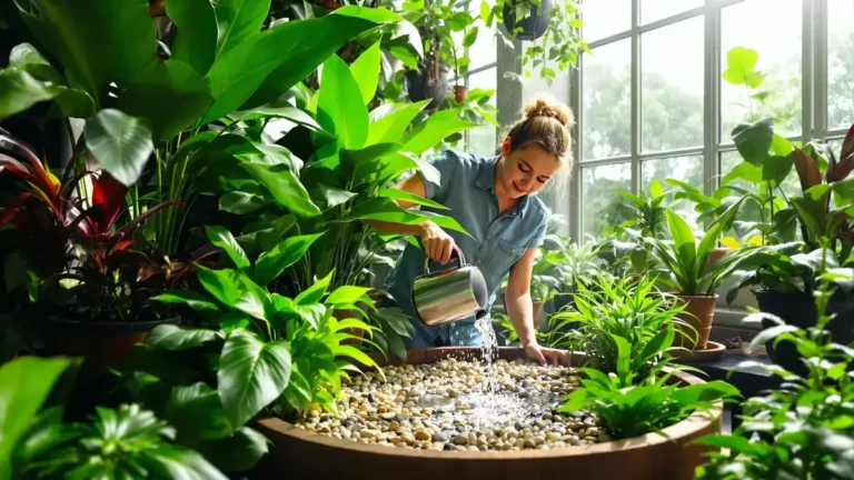 De kiezelschaal verhoogt de luchtvochtigheid: waarom tropische planten gedijen bij overmatige luchtvochtigheid