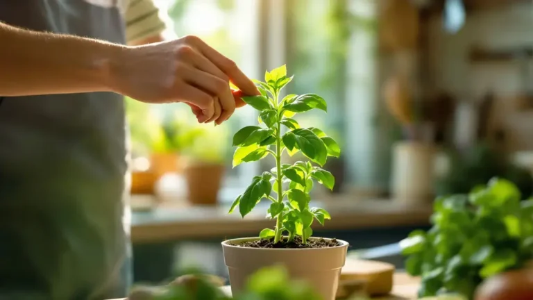 Pinceren bevordert een dichtere basilicumplant: waarom het verwijderen van de topjes de groei van zijscheuten versnelt