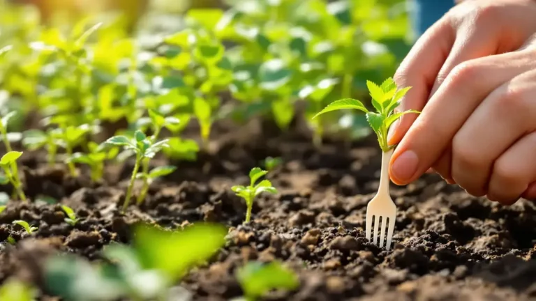 Het trucje met een plastic vork verjaagt tuingedierte: hoe piepkleine puntjes jonge planten beschermen