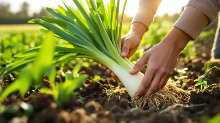 Prei uit de grond trekken om te oogsten lijkt misschien snel, maar gaat ten koste van de kwaliteit.