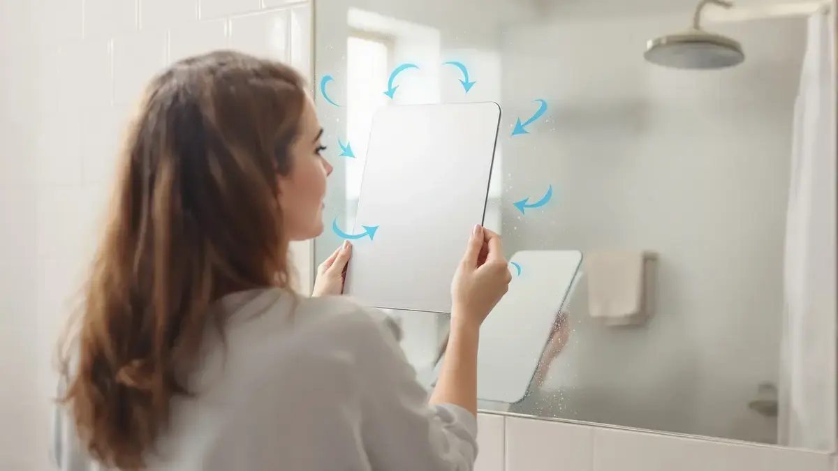 De vriezertruc om beslagen spiegels snel weer helder te krijgen: hoe koude lucht condensatie voorkomt