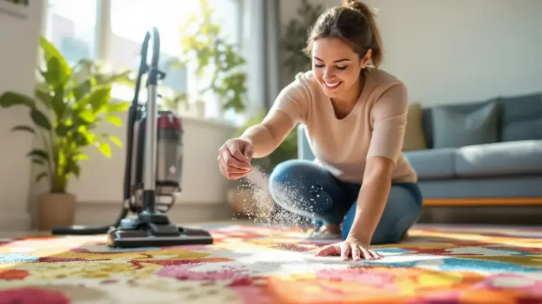 Zuiveringszout ontgeurt tapijten snel: een klein snufje volstaat om geuren meerdere dagen te verwijderen.