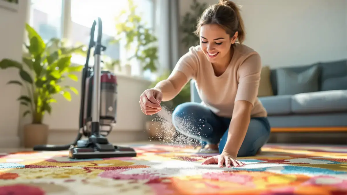 Zuiveringszout ontgeurt tapijten snel: een klein snufje volstaat om geuren meerdere dagen te verwijderen.
