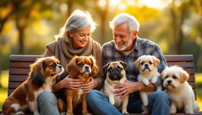 ontdek 6 hondenrassen die perfect zijn voor baasjes van 65 jaar en ouder, dankzij hun gemakkelijke verzorging en vriendelijke karakter.