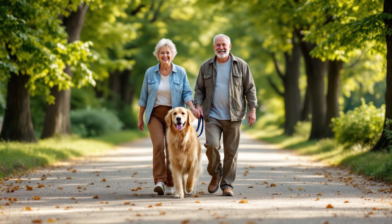 ontdek de ideale hond die perfect past bij rustige en regelmatige wandelingen met senioren, voor gezelschap en ontspanning.