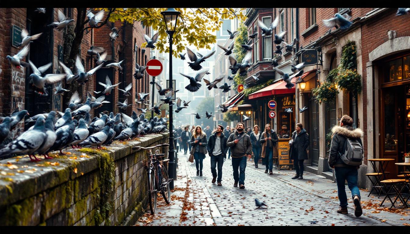 ontdek hoe duiven hun weg vinden in onbekende steden met hun bijzondere oriëntatievermogen en navigatietechnieken.