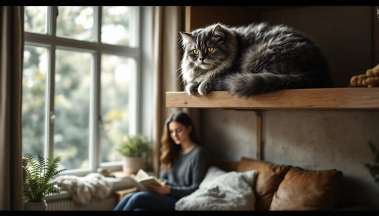 ontdek waarom katten plotseling op hoge plekken gaan slapen en wat dit gedrag onthult over hun stressniveau en welzijn.